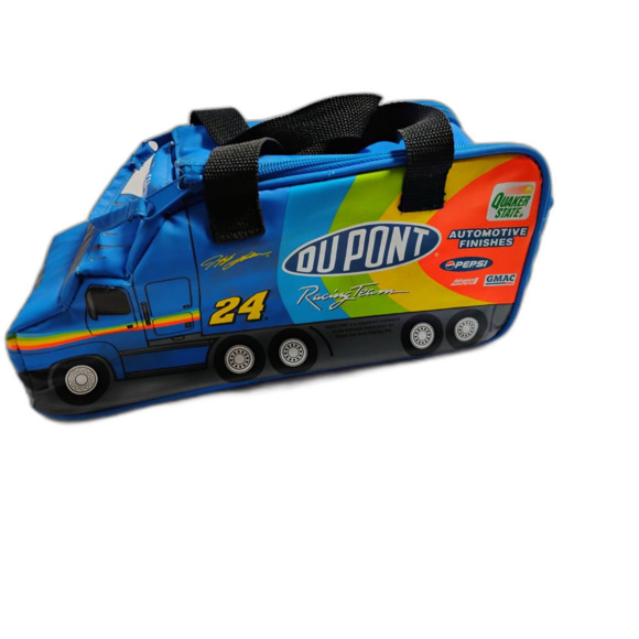🔥 VINTAGE NASCAR Jeff Gordon #24 Dupont Rainbow Warriors Insulated Lunchbox!‎ - Picture 3 of 7